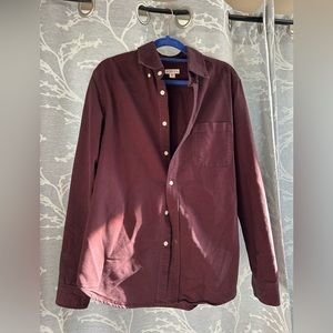 Maroon button-down shirt